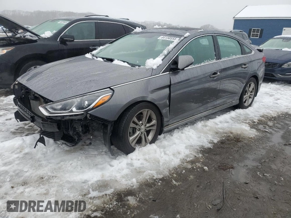 2019 Hyundai Sonata SEL with VIN 5NPE34AF9KH814791, listed as a Copart auction lot 44158555 with 54,496 mi miles and Salvage Title. Bid and sale history available at DreamBid. Image 1.