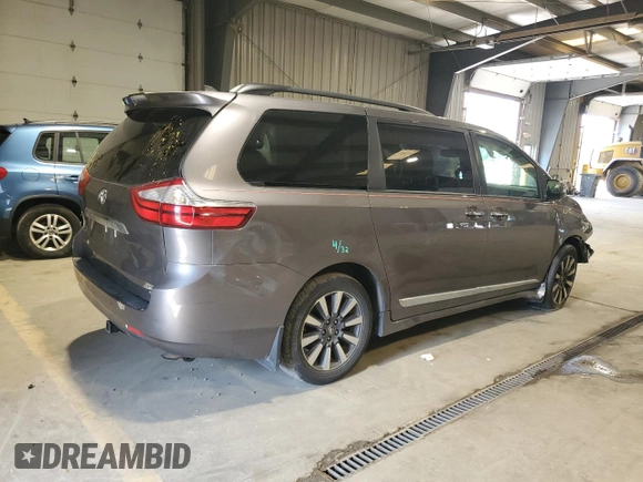 2019 Toyota Sienna XLE with VIN 5TDDZ3DC0KS218985, listed as a Copart auction lot 62550935 with 42,925 mi miles and Salvage title. Bid and sale history available at DreamBid. Image 3.