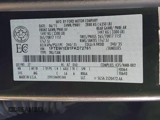 2015 Ford F-150 XLT с VIN 1FTEW1E81FKD72761, выставлен на аукционе IAAI как лот 42661624 с пробегом 140 948 миль миль и . История ставок и продаж доступна на DreamBid. Изображение 9.