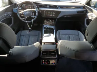 2021 Audi e-tron Premium Plus with VIN WA1LAAGE1MB024443, listed as a Copart auction lot 42333015 with 43,977 mi miles and Salvage title. Bid and sale history available at DreamBid. Image 8.