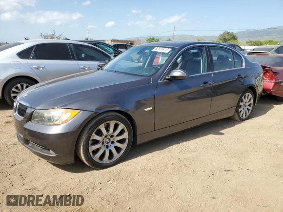 2006 BMW 3 Series 330i with VIN WBAVB33526KS38547, listed as a Copart auction lot 52686815 with 120,137 mi miles and Salvage Title. Bid and sale history available at carsss.com. Image 1.