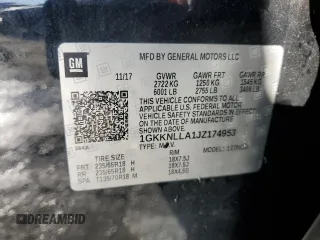 2018 GMC Acadia SLE with VIN 1GKKNLLA1JZ174953, listed as a Copart auction lot 88860415 with 96,328 mi miles and Salvage Title. Bid and sale history available at DreamBid. Image 12.