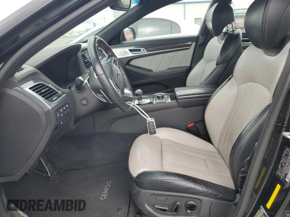2018 Genesis G80 3.3T Sport with VIN KMHGN4JB0JU219098, listed as a Copart auction lot 46802975 with 134,690 mi miles and Salvage Title. Bid and sale history available at carsss.com. Image 7.