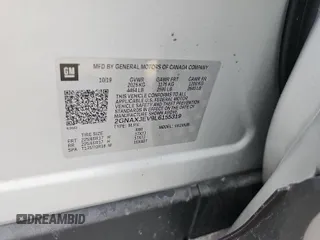 2020 Chevrolet Equinox LT z VIN 2GNAXJEV9L6155319, wystawiony jako IAAI lot #42575790 z przebiegiem 84 186 mil mil oraz . Historia ofert i sprzedaży dostępna na DreamBid. Obrazek 24.