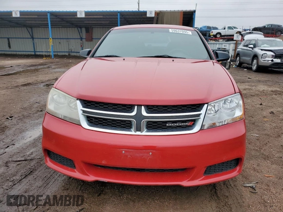 2014 Dodge Avenger SE with VIN 1C3CDZAB8EN110945, listed as a Copart auction lot 59637095 with 94,490 mi miles and Salvage title. Bid and sale history available at DreamBid. Image 5.