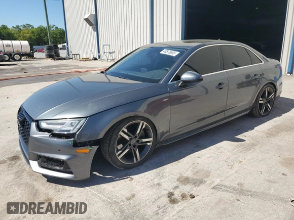 2017 Audi A4 Premium Plus with VIN WAULNAF43HN018857, listed as a Copart auction lot 48876665 with 139,746 mi miles and Salvage Title. Bid and sale history available at carsss.com. Image 1.