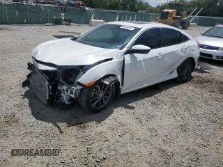 2021 Honda Civic Sedan EX-L with VIN 19XFC1F73ME012183, listed as a Copart auction lot 58548624 with 34,371 mi miles and Salvage Title. Bid and sale history available at carsss.com. Image 1.