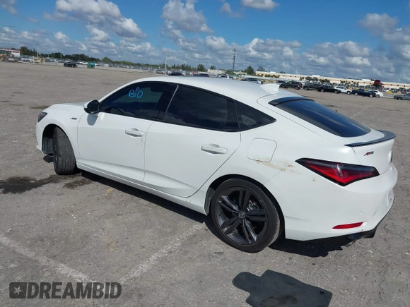 2024 Acura Integra Technology with VIN 19UDE4H69RA018119, listed as a IAAI auction lot 41561088 with 2,665 mi miles and . Bid and sale history available at DreamBid. Image 3.