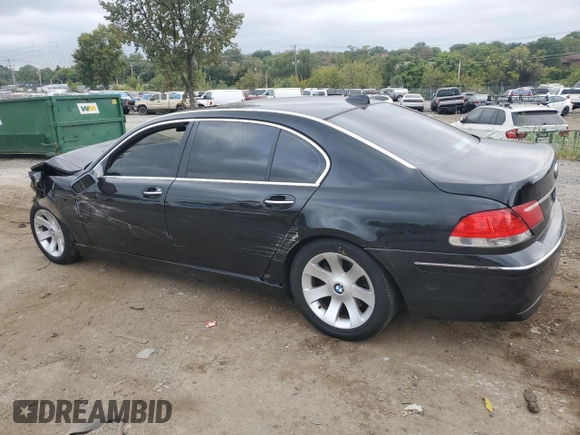 2006 BMW 7 Series 750Li with VIN WBAHN83596DT25366, listed as a Copart auction lot 71251924 with Not Provided miles and Salvage Title. Bid and sale history available at carsss.com. Image 2.