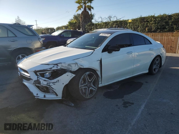 2021 Mercedes-Benz CLA with VIN W1K5J5BB6MN215315, listed as a Copart auction lot 85265284 with 30,311 mi miles and Salvage Title. Bid and sale history available at carsss.com. Image 1.