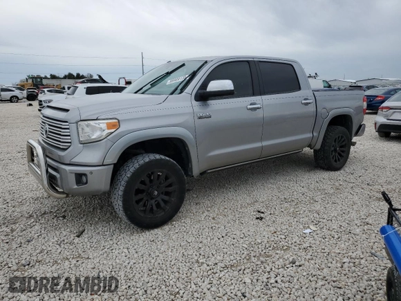 2017 Toyota Tundra 2WD Platinum with VIN 5TFGW5F15HX212647, listed as a Copart auction lot 88909135 with 97,755 mi miles and Salvage Title. Bid and sale history available at carsss.com. Image 1.