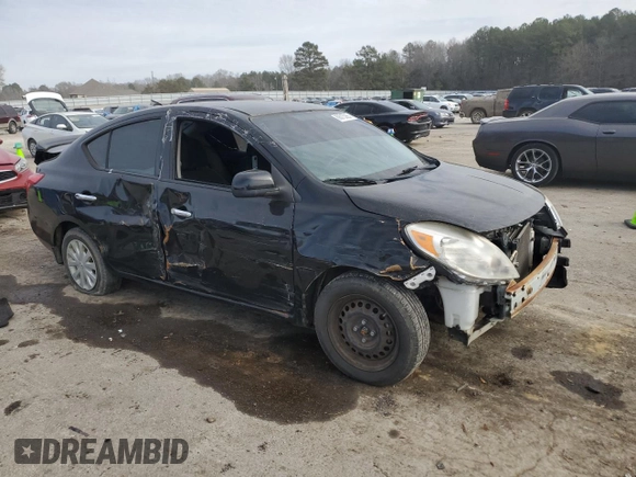 2014 Nissan Versa S with VIN 3N1CN7APXEK455220, listed as a Copart auction lot 89015285 with 166,816 mi miles and Salvage Title. Bid and sale history available at DreamBid. Image 4.