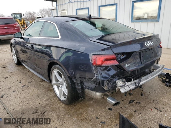 2018 Audi A5 Premium Plus with VIN WAUTNAF51JA091151, listed as a Copart auction lot 49102415 with 50,032 mi miles and Salvage Title. Bid and sale history available at DreamBid. Image 2.
