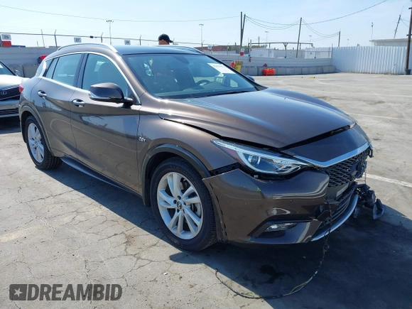 2018 Infiniti QX30 Premium with VIN SJKCH5CP5JA054091, listed as a IAAI auction lot 42471932 with 28,713 mi miles and . Bid and sale history available at DreamBid. Image 1.