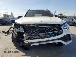 2020 Mercedes-Benz GLC 300 with VIN WDC0G8DB9LF737859, listed as a Copart auction lot 57615195 with 58,754 mi miles and Salvage title. Bid and sale history available at DreamBid. Image 5.
