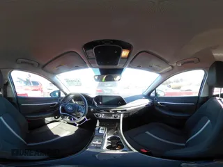 2020 Hyundai Sonata Hybrid Blue with VIN KMHL24JJ2LA016152, listed as a IAAI auction lot 41655476 with 168,982 mi miles. Bid and sale history available at carsss.com. Image 19.