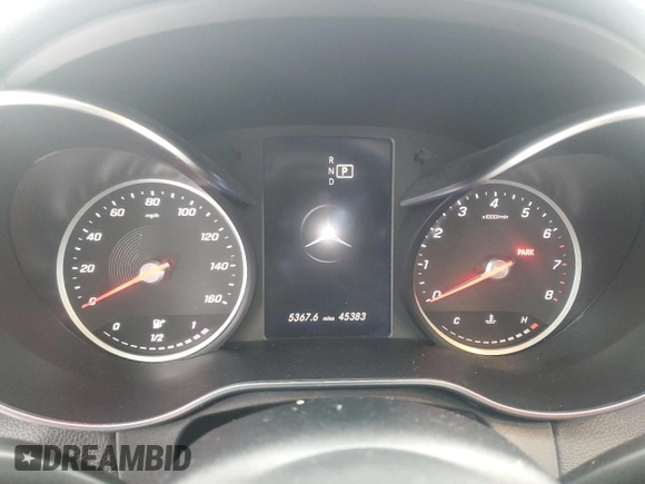 2020 Mercedes-Benz C 300 with VIN W1KWF8EB6LR589501, listed as a Copart auction lot 44657325 with 45,383 mi miles and Salvage Title. Bid and sale history available at DreamBid. Image 9.