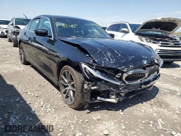 2020 BMW 3 Series 330i xDrive with VIN 3MW5R7J02L8B06525, listed as a Copart auction lot 53407385 with Not provided miles and Salvage title. Bid and sale history available at DreamBid. Image 4.