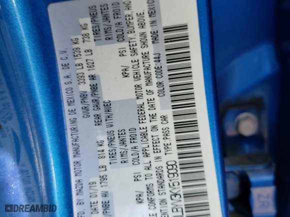 2019 Toyota Yaris Sedan L with VIN 3MYDLBYV3KY519090, listed as a Copart auction lot 71648363 with 80,418 mi miles. Bid and sale history available at carsss.com. Image 12.