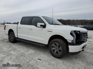 2023 Ford F-150 Lightning Pro with VIN 1FTVW1EV7PWG46982, listed as a Copart auction lot 41770635 with 0 mi miles and Salvage Title. Bid and sale history available at carsss.com. Image 4.