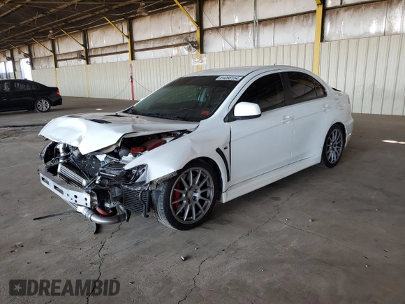 2010 Mitsubishi Lancer Evolution SE with VIN JA32W6FV8AU034077, listed as a Copart auction lot 64098154 with 120,041 mi miles and Salvage Title. Bid and sale history available at carsss.com. Image 1.