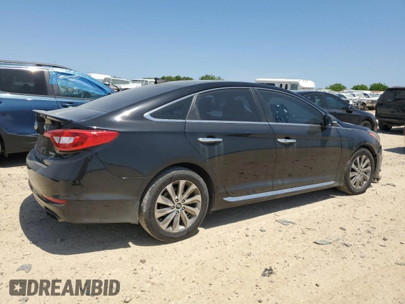 2017 Hyundai Sonata Sport with VIN 5NPE34AF2HH580647, listed as a Copart auction lot 52168185 with 149,613 mi miles and Salvage Title. Bid and sale history available at DreamBid. Image 3.