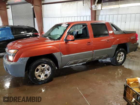 2002 Chevrolet Avalanche with VIN 3GNEK13T32G219648, listed as a Copart auction lot 54231335 with 206,469 mi miles and Clean Title. Bid and sale history available at DreamBid. Image 1.