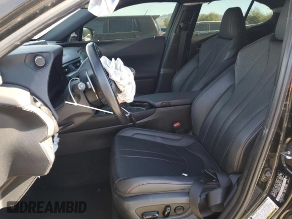 2022 Lexus UX 250h F Sport with VIN JTHE9JBH8N2055567, listed as a Copart auction lot 80708554 with 34,161 mi miles and Salvage Title. Bid and sale history available at DreamBid. Image 7.