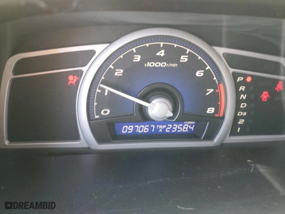 2007 Honda Civic Cpe LX with VIN 2HGFG12617H558119, listed as a Copart auction lot 49421805 with 97,067 mi miles and Salvage Title. Bid and sale history available at carsss.com. Image 9.