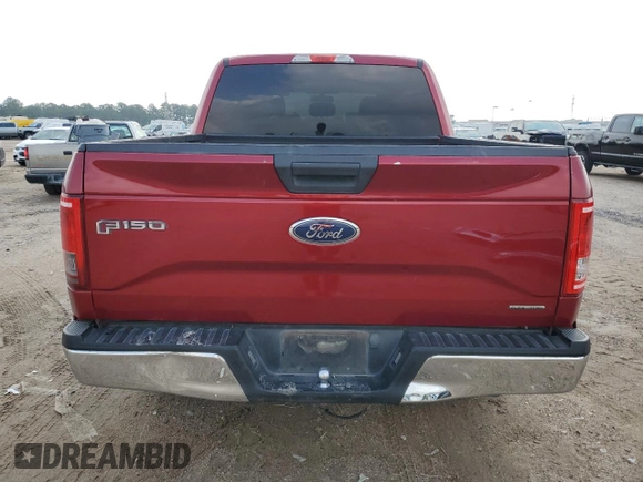 2016 Ford F-150 XLT with VIN 1FTEW1C86GKD79757, listed as a Copart auction lot 54757115 with 161,535 mi miles and Salvage title. Bid and sale history available at DreamBid. Image 6.