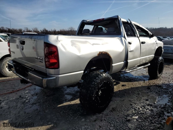 2007 Dodge Ram 2500 Laramie with VIN 3D7KS28C87G737651, listed as a Copart auction lot 85561034 with 168,606 mi miles and Salvage Title. Bid and sale history available at carsss.com. Image 3.