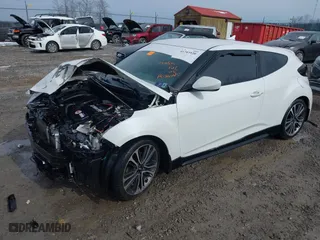 2016 Hyundai Veloster Turbo with VIN KMHTC6AE6GU275727, listed as a IAAI auction lot 41743920 with 94,893 mi miles. Bid and sale history available at carsss.com. Image 2.