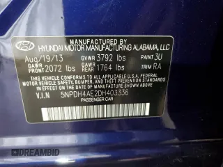2013 Hyundai Elantra GLS с VIN 5NPDH4AE2DH403336, выставлен на аукционе Copart как лот 60639235 с пробегом 119 156 миль миль и Списание • Salvage title. История ставок и продаж доступна на DreamBid. Изображение 12.
