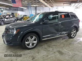 2017 Dodge Journey Crossroad Plus with VIN 3C4PDCGG6HT613665, listed as a Copart auction lot 59414575 with 153,223 mi miles and Salvage title. Bid and sale history available at DreamBid. Image 1.