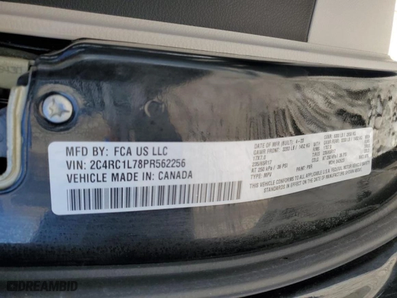 2023 Chrysler Pacifica Hybrid Touring L with VIN 2C4RC1L78PR562256, listed as a Copart auction lot 47222065 with 46,982 mi miles and Clean Title. Bid and sale history available at carsss.com. Image 14.