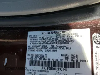 2012 Ford Fusion SE z VIN 3FAHP0HA0CR193143, wystawiony jako Copart lot #62696565 z przebiegiem 150 562 mil mil oraz Szkoda całkowita • Salvage title. Historia ofert i sprzedaży dostępna na DreamBid. Obrazek 12.