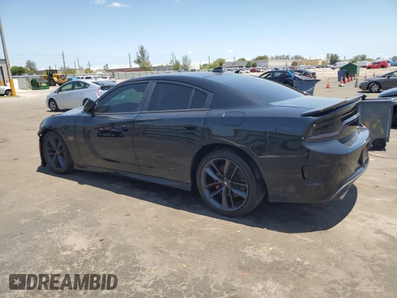 2019 Dodge Charger Scat Pack with VIN 2C3CDXGJ3KH740055, listed as a Copart auction lot 57780425 with 68,394 mi miles and Salvage Title. Bid and sale history available at DreamBid. Image 2.