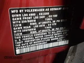 2013 Volkswagen Tiguan SE z VIN WVGBV3AX8DW092397, wystawiony jako Copart lot #51956225 z przebiegiem 138 901 mil mil oraz Szkoda całkowita • Salvage title. Historia ofert i sprzedaży dostępna na DreamBid. Obrazek 12.