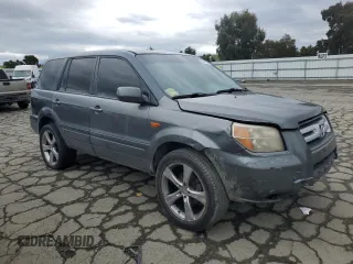 2005 Honda Pilot LX with VIN 2HKYF18155H525957, listed as a Copart auction lot 43411845 with Not provided miles and Salvage title. Bid and sale history available at DreamBid. Image 4.