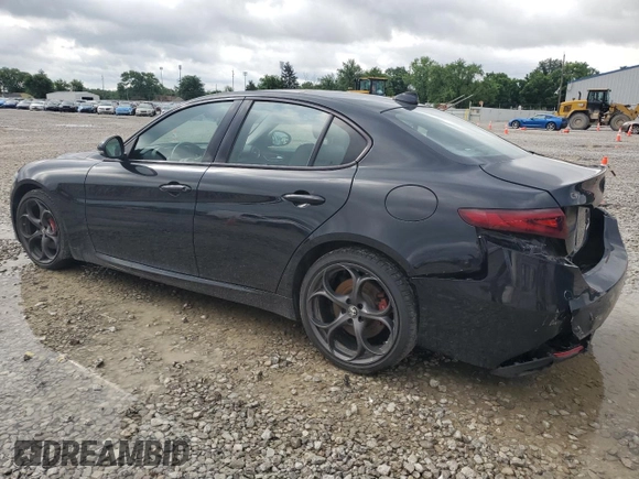 2019 Alfa Romeo Giulia Ti with VIN ZARFANBN0K7608498, listed as a Copart auction lot 61263775 with 58,786 mi miles and Salvage title. Bid and sale history available at DreamBid. Image 2.