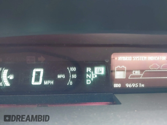 2013 Toyota Prius One with VIN JTDKN3DU2D5655729, listed as a IAAI auction lot 41944784 with 96,951 mi miles. Bid and sale history available at carsss.com. Image 7.
