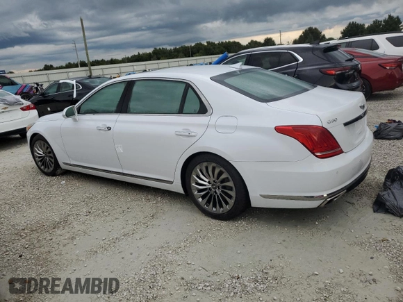 2018 Genesis G90 Ultimate with VIN KMHG54JH3JU043703, listed as a Copart auction lot 74028884 with Not Provided miles and Salvage Title. Bid and sale history available at DreamBid. Image 2.