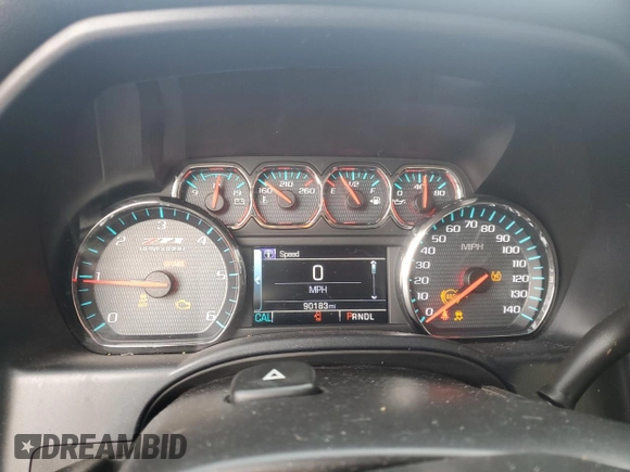 2017 Chevrolet Silverado 1500 LTZ with VIN 3GCUKSECXHG511829, listed as a Copart auction lot 44312525 with 90,183 mi miles and Salvage Title. Bid and sale history available at DreamBid. Image 9.