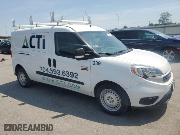 2022 Ram ProMaster City Cargo Tradesman z VIN ZFBHRFAB2N6W62567, wystawiony jako Copart lot #55248025 z przebiegiem 38 545 mil mil oraz Szkoda całkowita • Salvage title. Historia ofert i sprzedaży dostępna na DreamBid. Obrazek 4.
