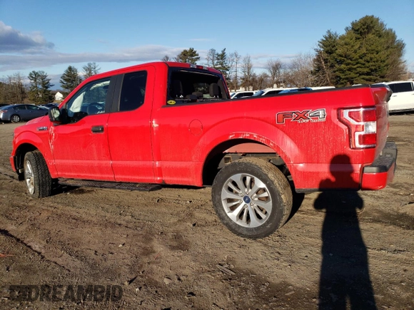 2018 Ford F-150 XL with VIN 1FTFX1EG4JFC22198, listed as a Copart auction lot 46727495 with 121,923 mi miles and Salvage Title. Bid and sale history available at carsss.com. Image 2.