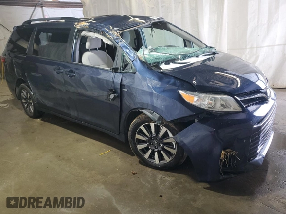 2020 Toyota Sienna LE with VIN 5TDJZ3DC5LS240162, listed as a Copart auction lot 87418854 with Not provided miles and Salvage title. Bid and sale history available at DreamBid. Image 4.