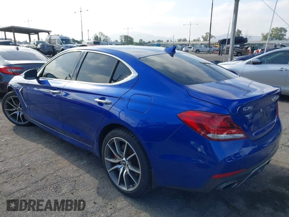 2019 Genesis G70 Advanced with VIN KMTG74LE4KU032620, listed as a IAAI auction lot 42211639 with 59,132 mi miles and . Bid and sale history available at DreamBid. Image 3.
