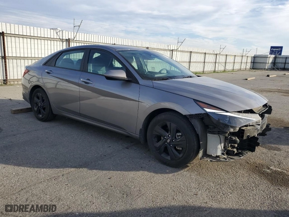 2023 Hyundai Elantra Hybrid Blue with VIN KMHLM4AJ5PU062122, listed as a Copart auction lot 43638705 with 39,412 mi miles and Salvage Title. Bid and sale history available at carsss.com. Image 4.