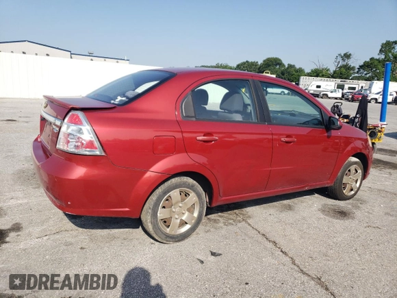 2010 Chevrolet Aveo 1LT with VIN KL1TD5DEXAB118316, listed as a Copart auction lot 58219795 with 63,305 mi miles and Salvage title. Bid and sale history available at DreamBid. Image 3.