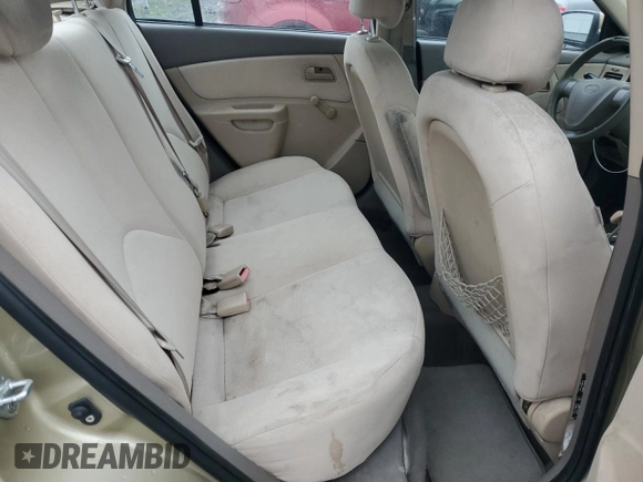 2009 Kia Rio LX with VIN KNADE223096485561, listed as a Copart auction lot 73412874 with 137,858 mi miles and Salvage Title. Bid and sale history available at DreamBid. Image 10.